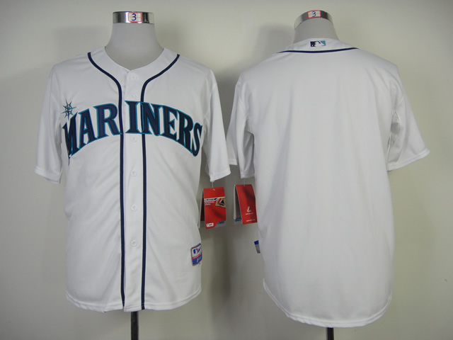 Men Seattle Mariners Blank White MLB Jerseys->seattle mariners->MLB Jersey